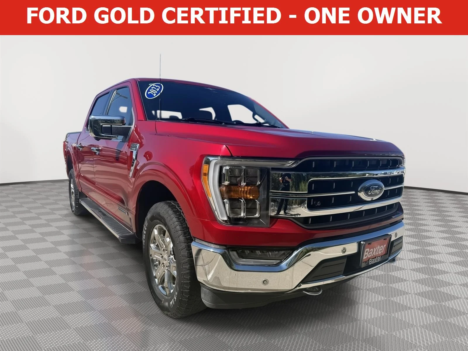 Certified Used 2023 Rapid Red Metallic Tinted Clearcoat Ford LARIAT image 1