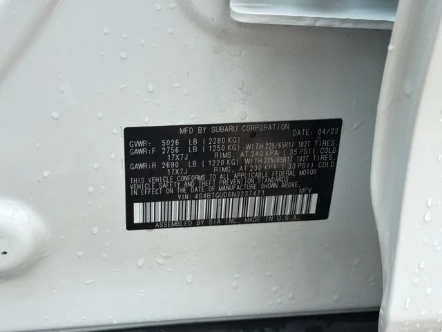 Certified Used 2022 White Subaru Wilderness image 30