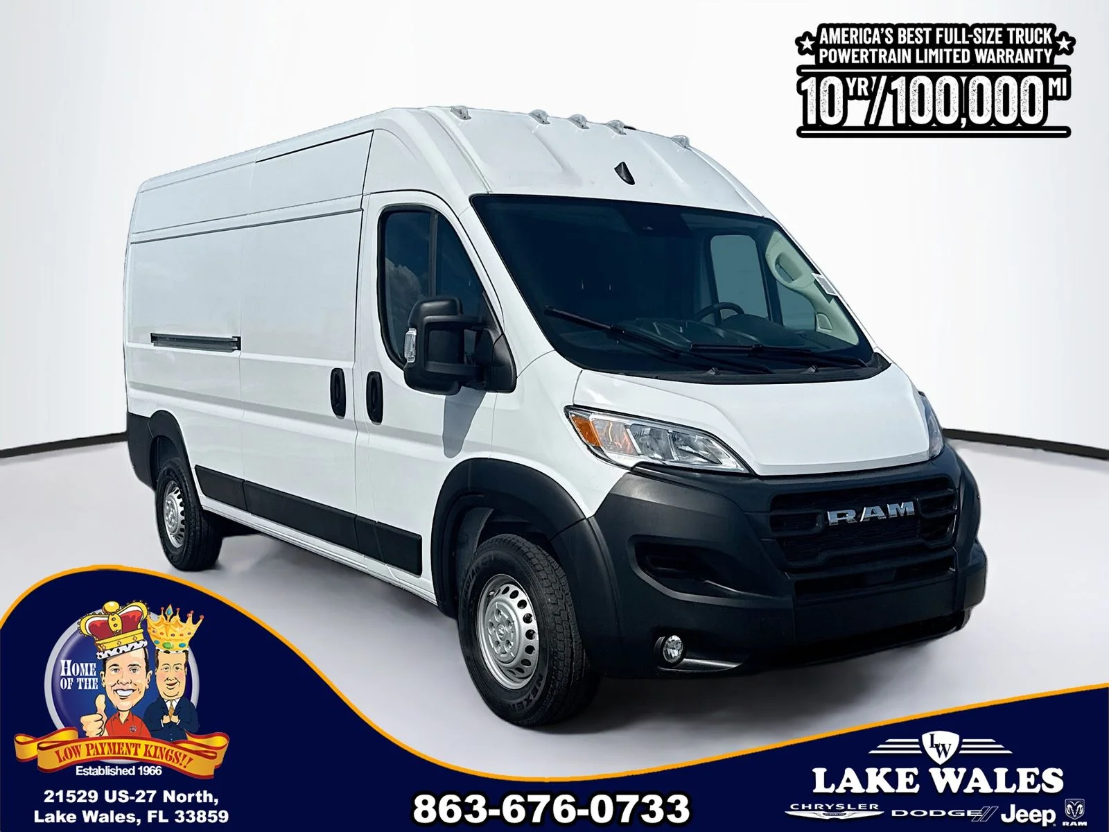 New 2026 Bright White Clearcoat RAM High Roof image 1