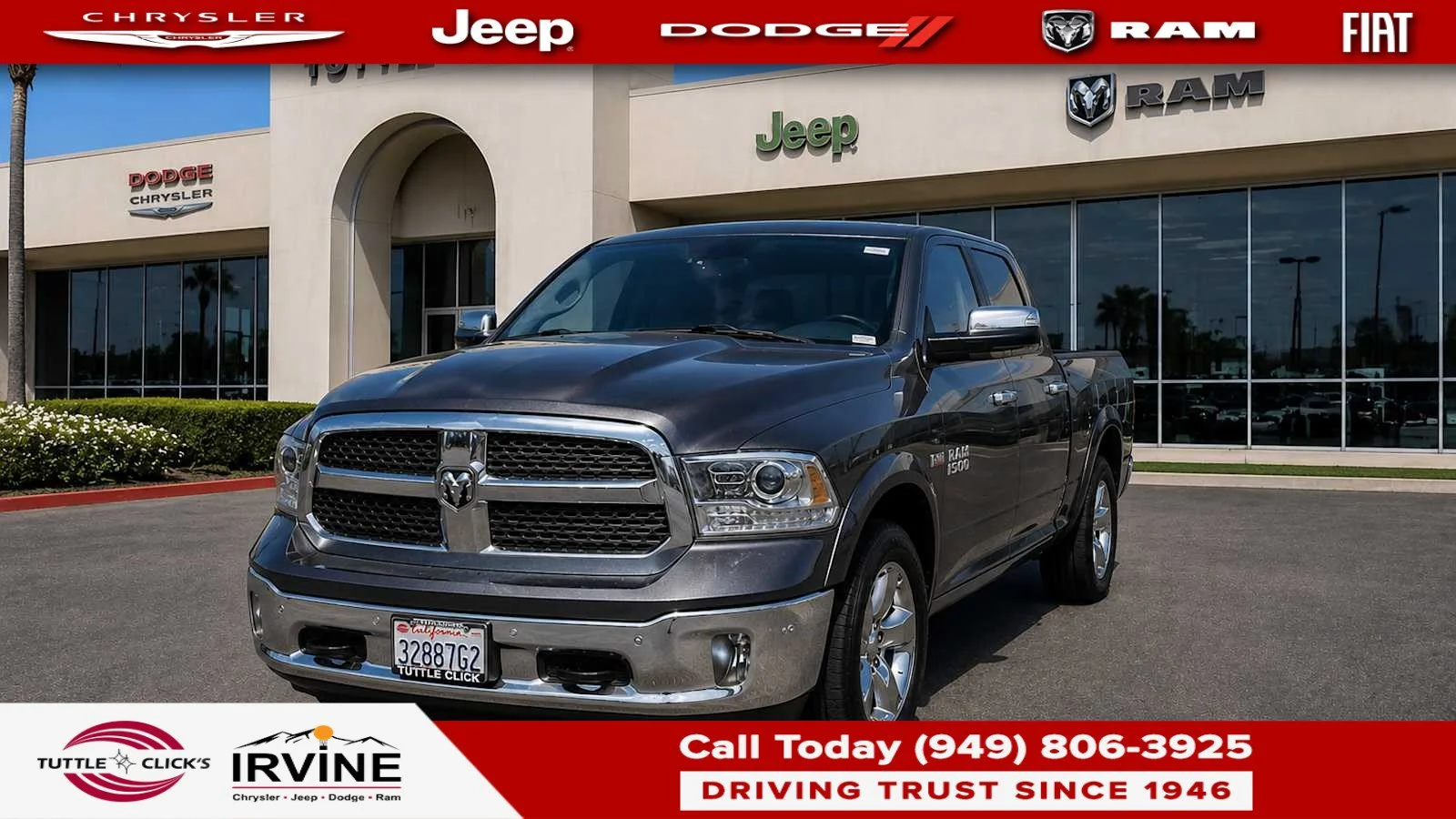 Used 2017 Granite Crystal Metallic Clearcoat Ram Laramie image 1