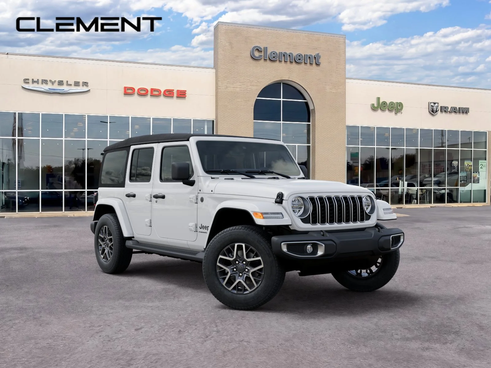 New 2026 Bright White Clear-Coat Exterior Paint Jeep Sahara image 6