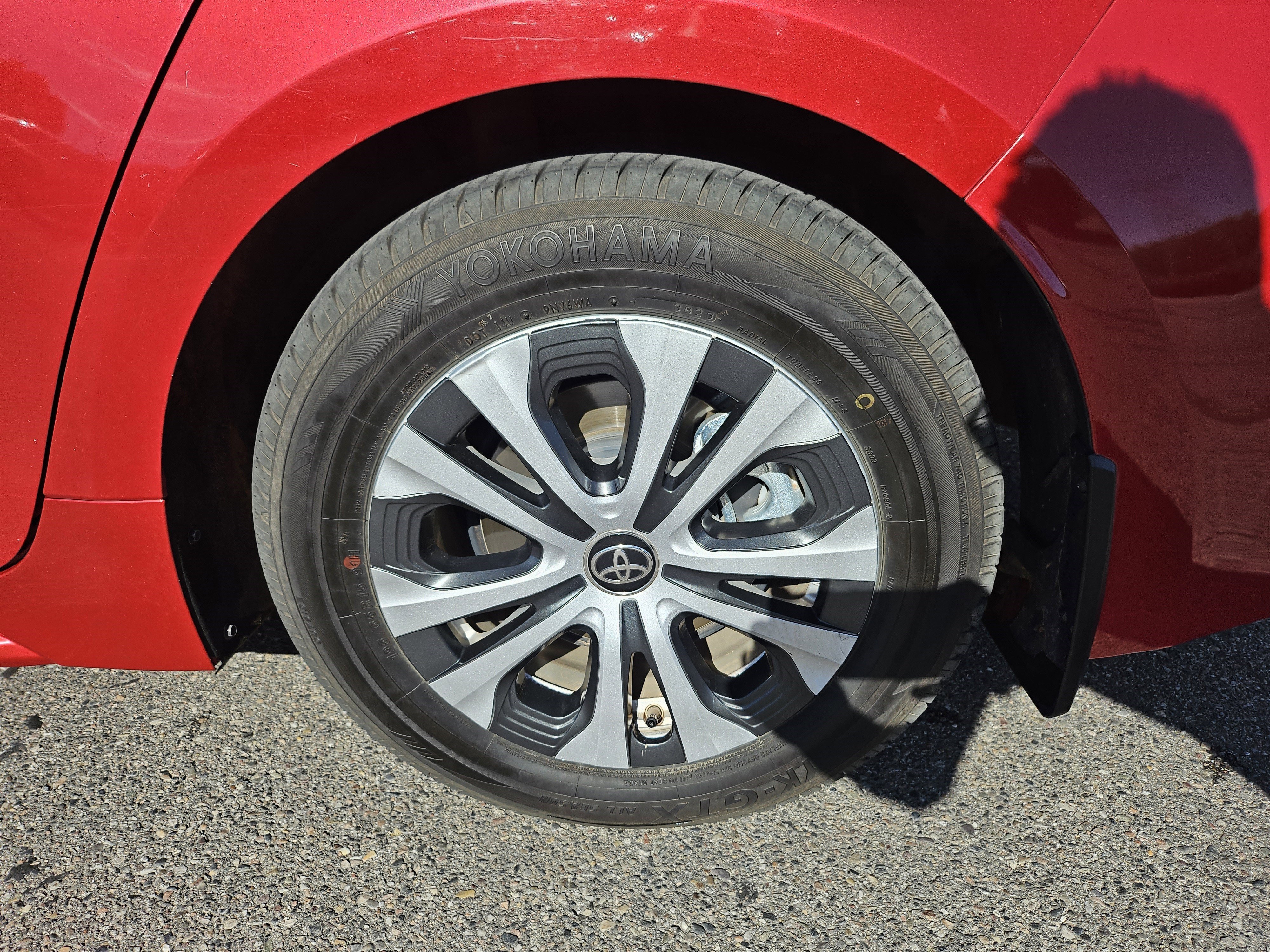 Used 2021 Barcelona Red Metallic Toyota LE image 17