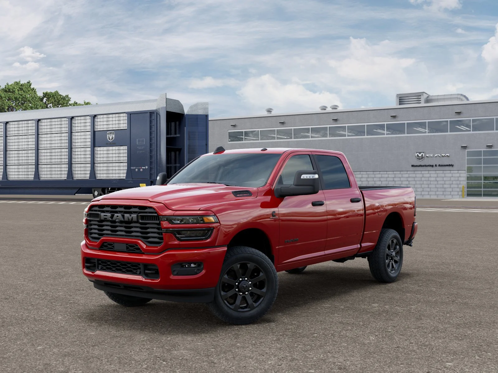 New 2026 Flame Red Clear-Coat Exterior Paint RAM BIG HORN image 1