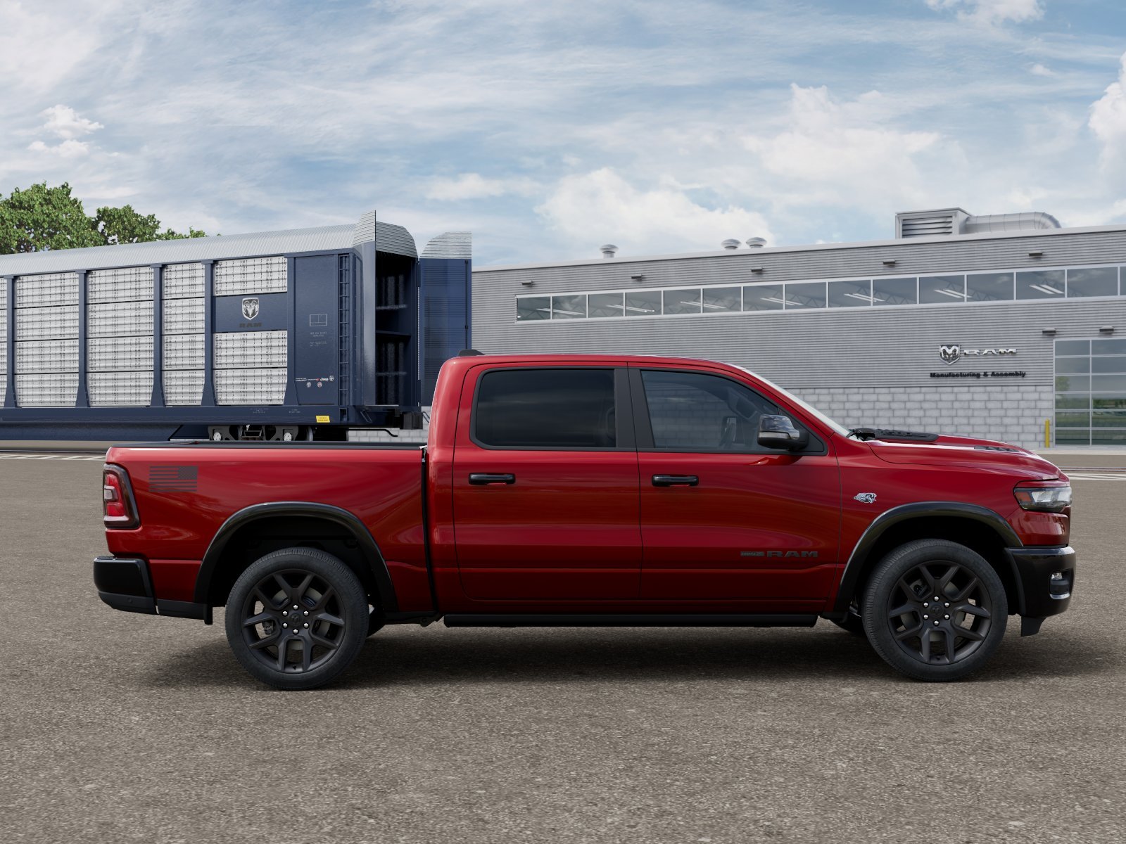 New 2026 Molten Red Pearl-Coat Exterior Paint RAM Laramie America 250 image 12