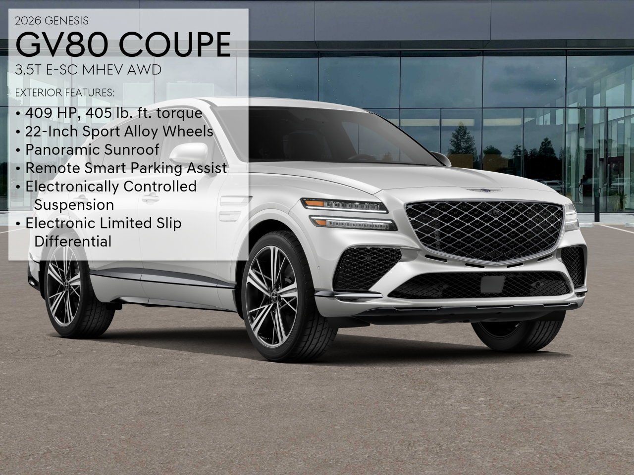 New 2026 White Genesis 3.5T E-SC MHEV image 3