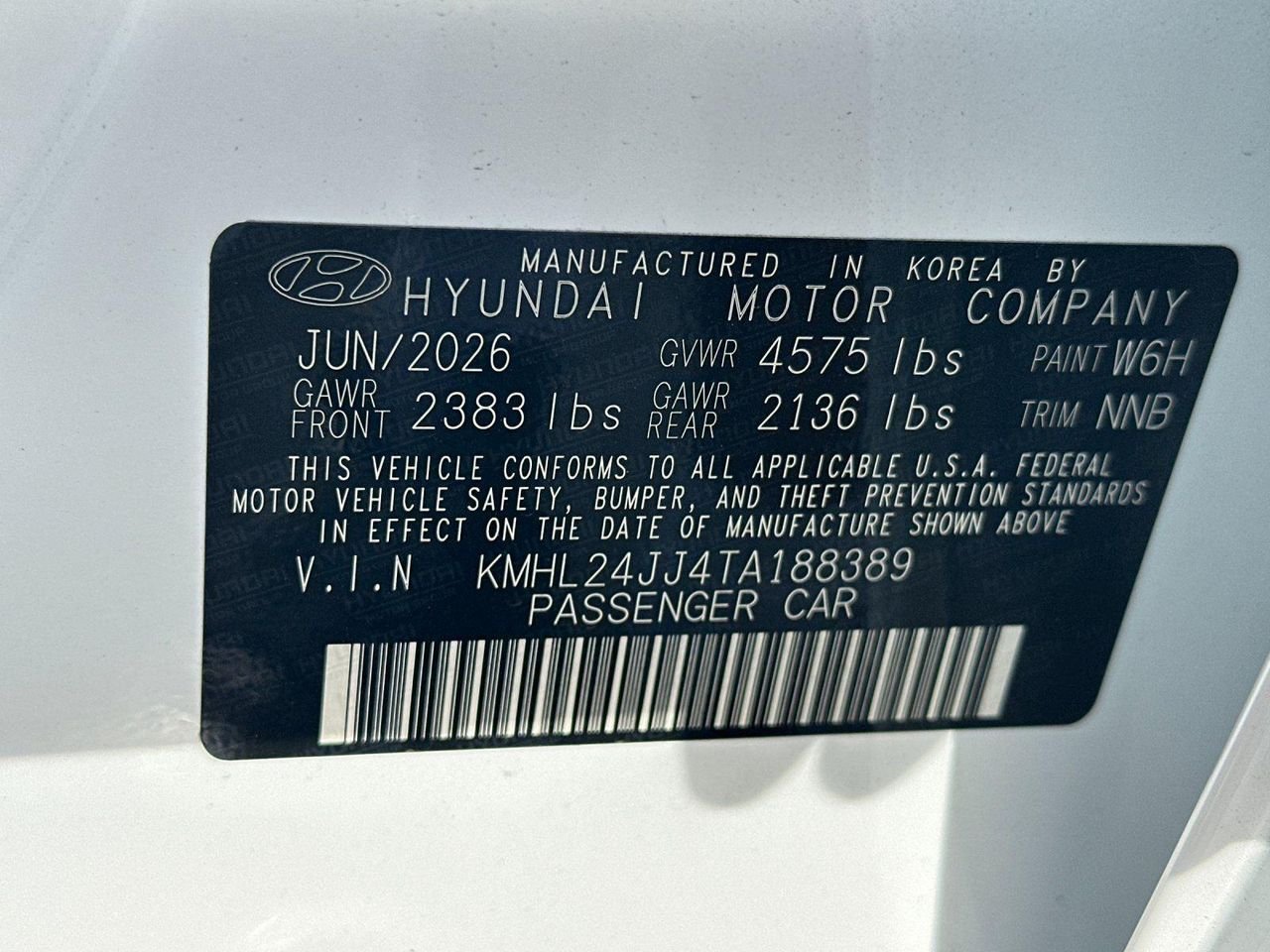 New 2026 White Hyundai Blue image 26
