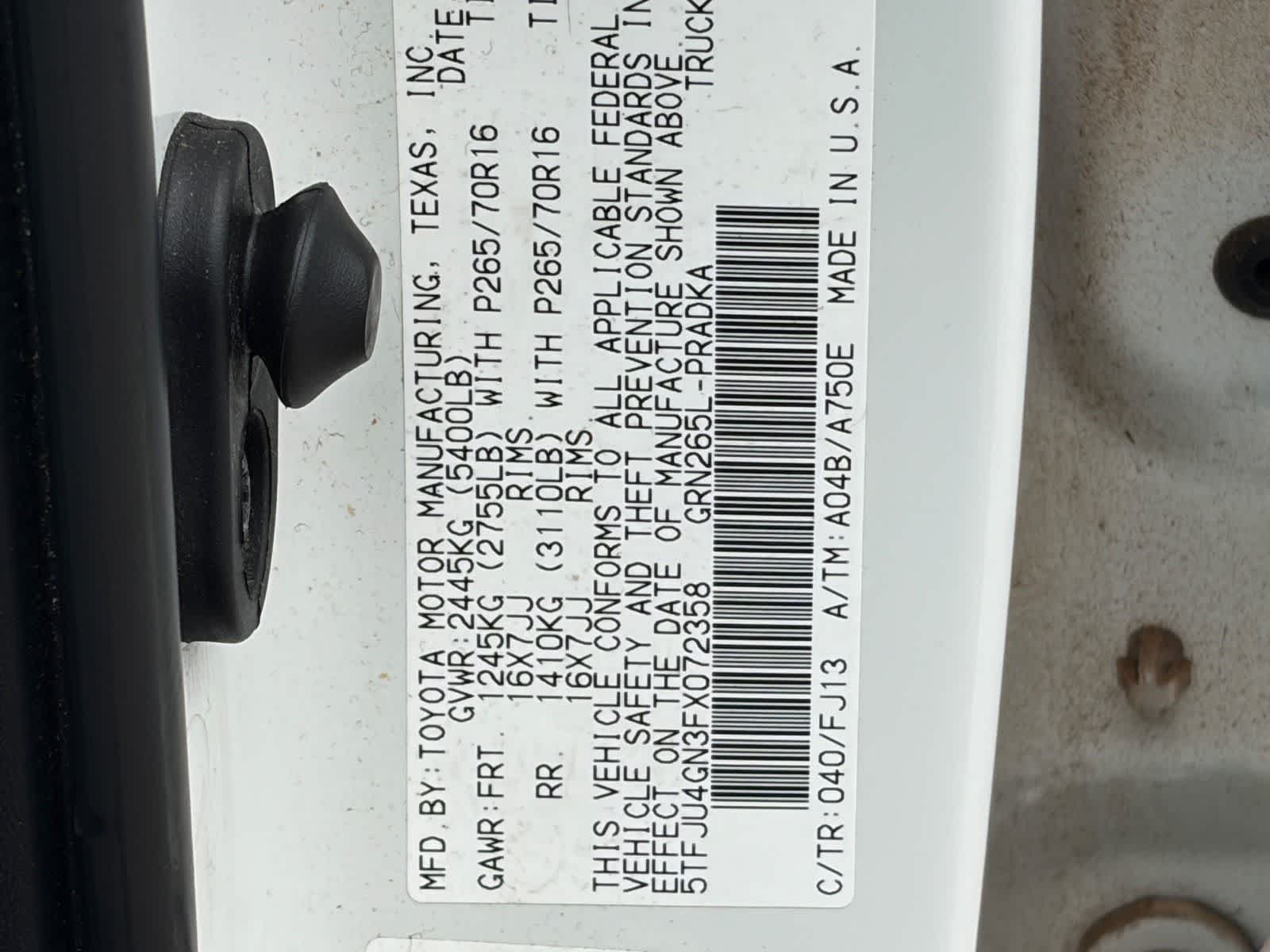 Used 2015 Super White Toyota PreRunner image 16