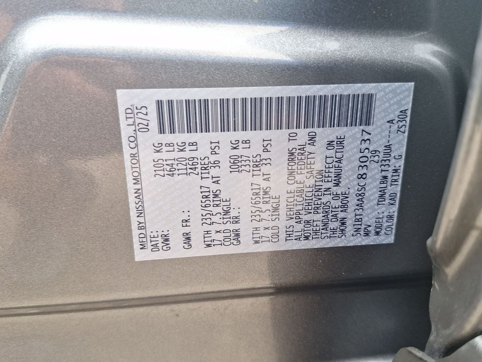 Used 2025 Gray Nissan S image 29