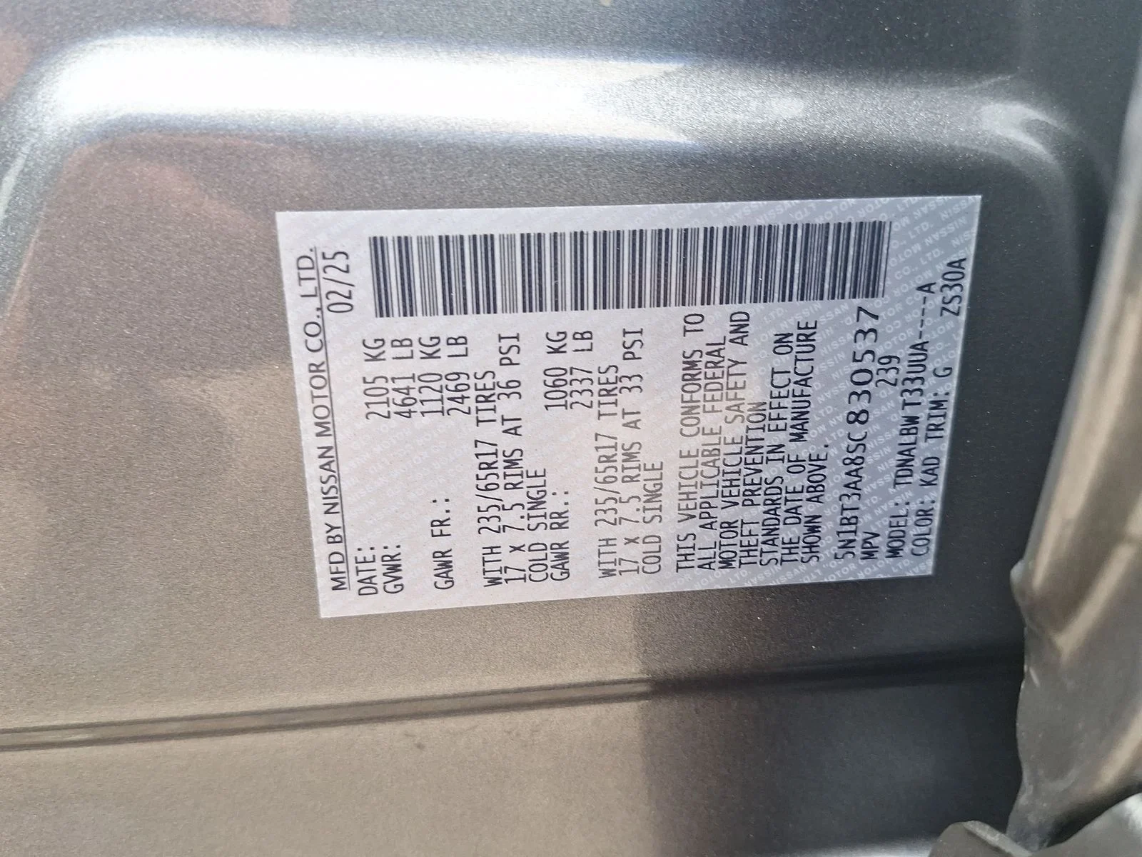 Used 2025 Gray Nissan S image 29