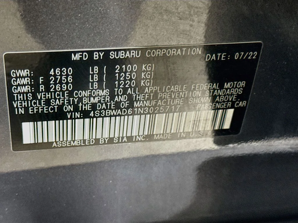 Used 2022 Magnetite Gray Metallic Subaru Premium image 29
