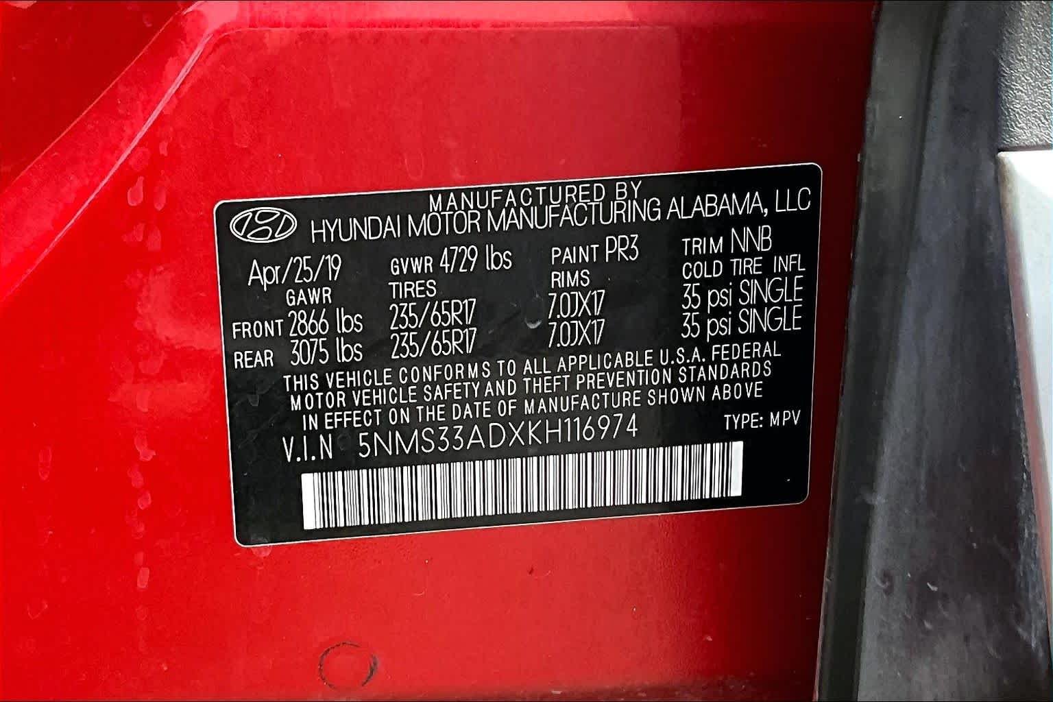Used 2019 Scarlet Red Hyundai SEL image 34