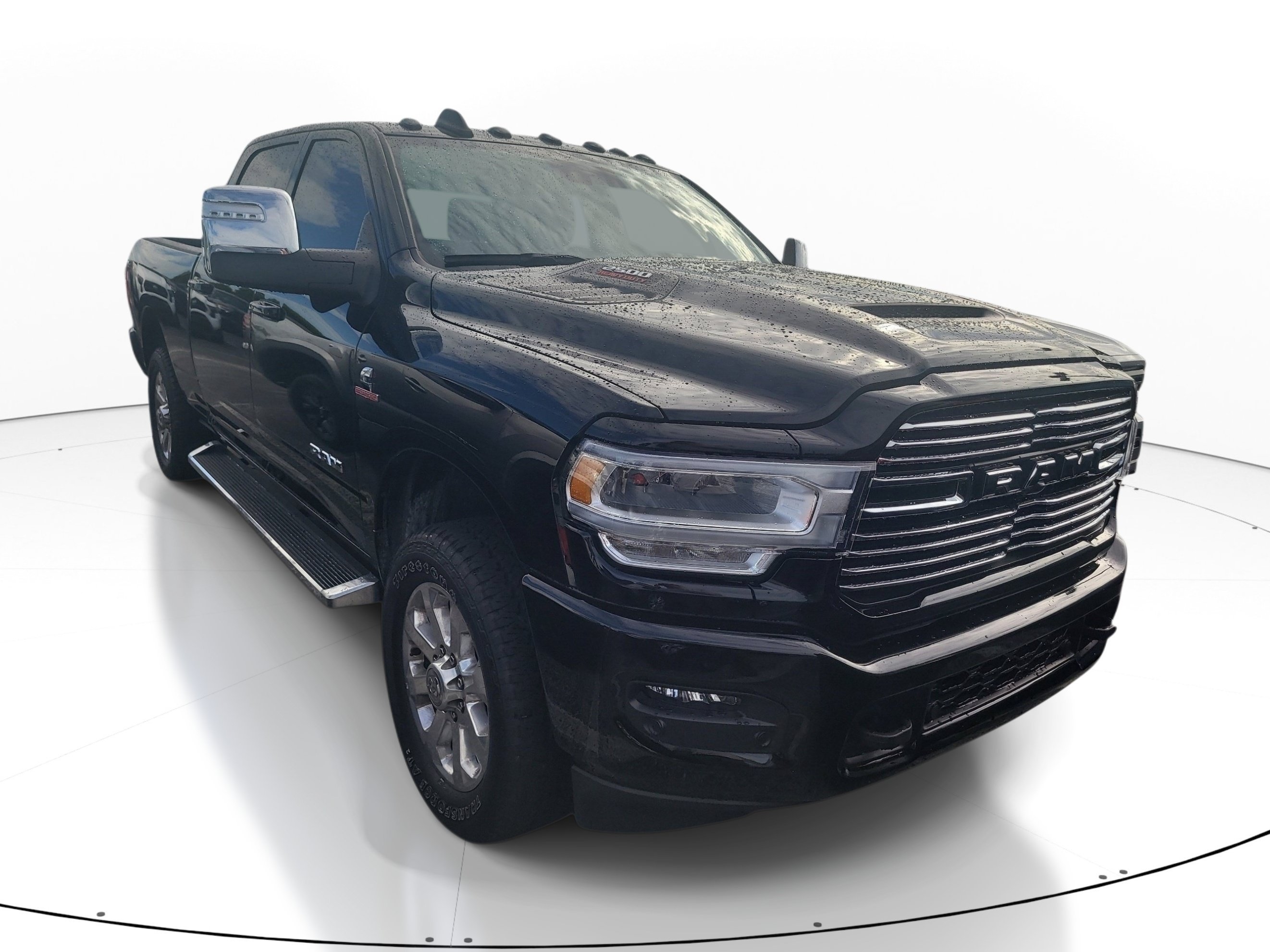 Used 2024 Diamond Black Crystal Pearlcoat Ram Laramie image 1
