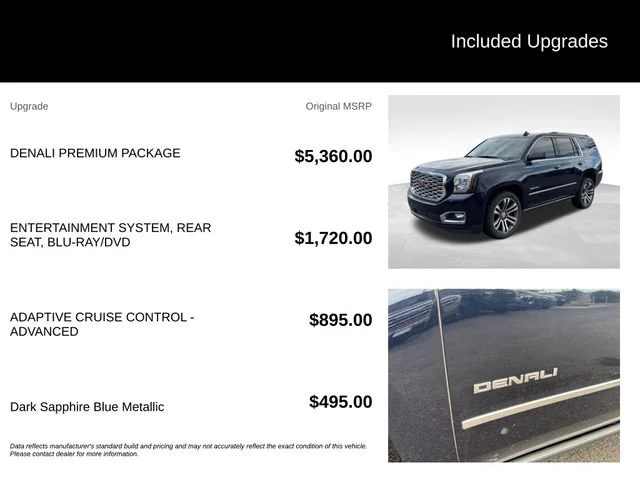 Used 2020 DARK SAPPHIRE BLUE METALLIC GMC Denali image 5