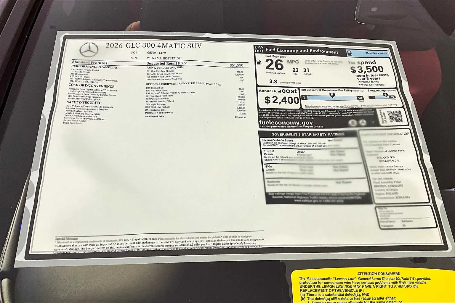 New 2026 Graphite Grey Metallic Mercedes-Benz GLC 300 image 18