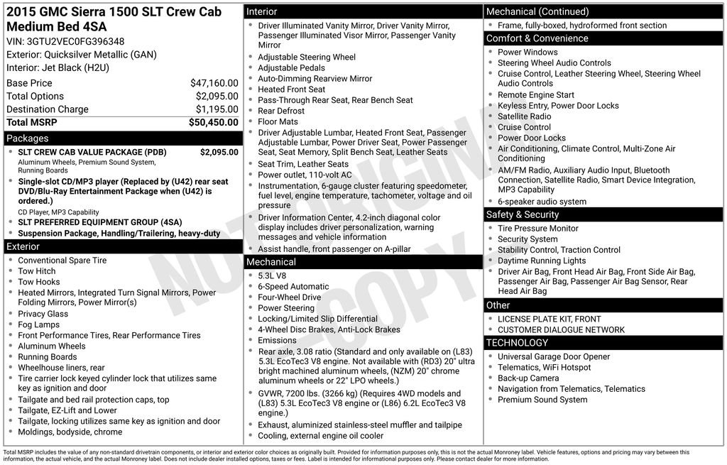 Used 2015 Silver GMC SLT image 4
