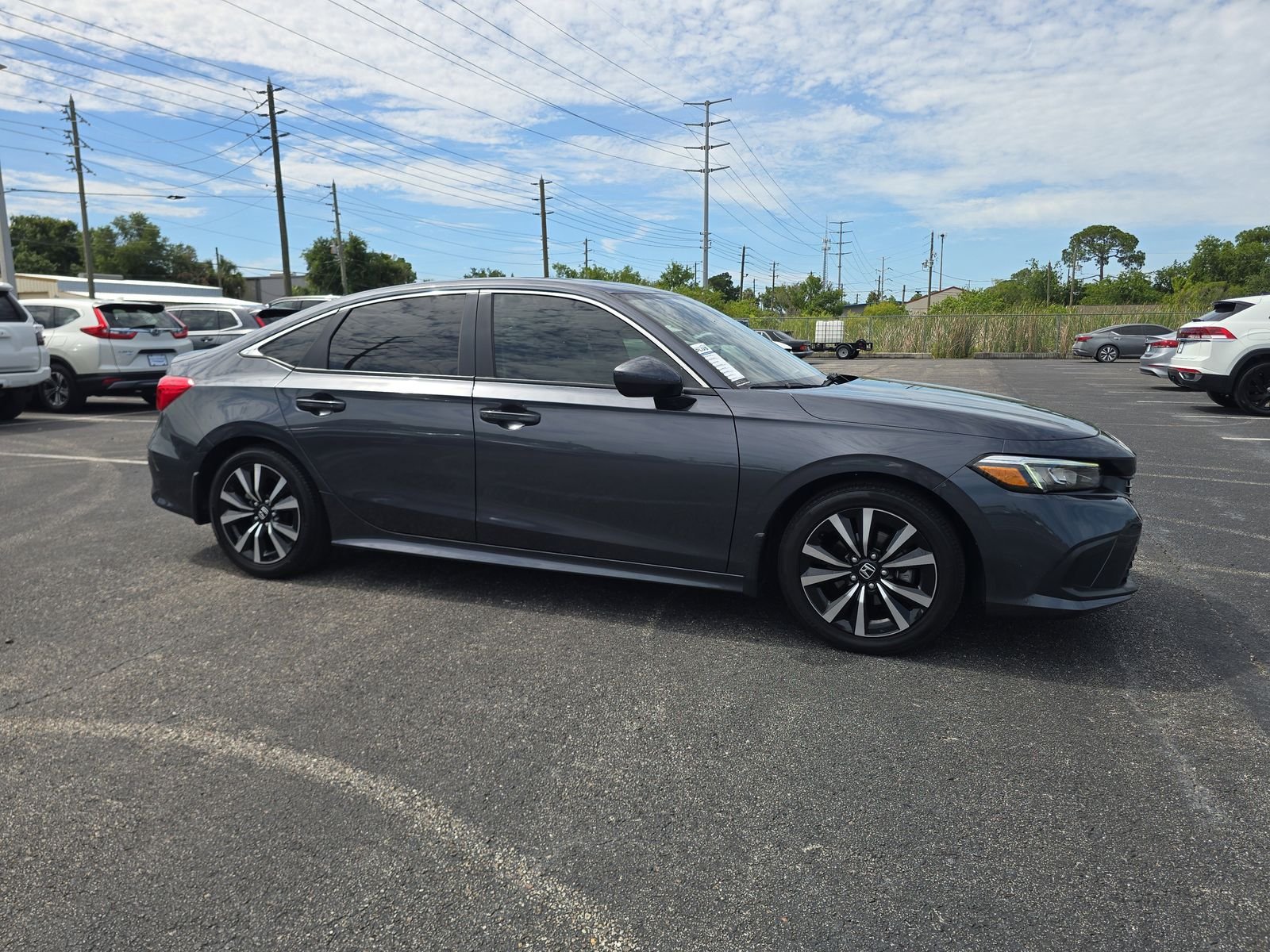 Certified Used 2023 Meteorite Gray Metallic Honda EX image 2