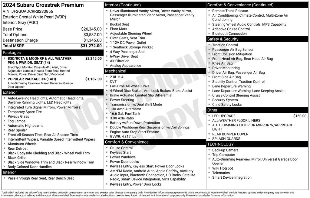 Certified Used 2024 Crystal White Pearl Subaru Premium image 5