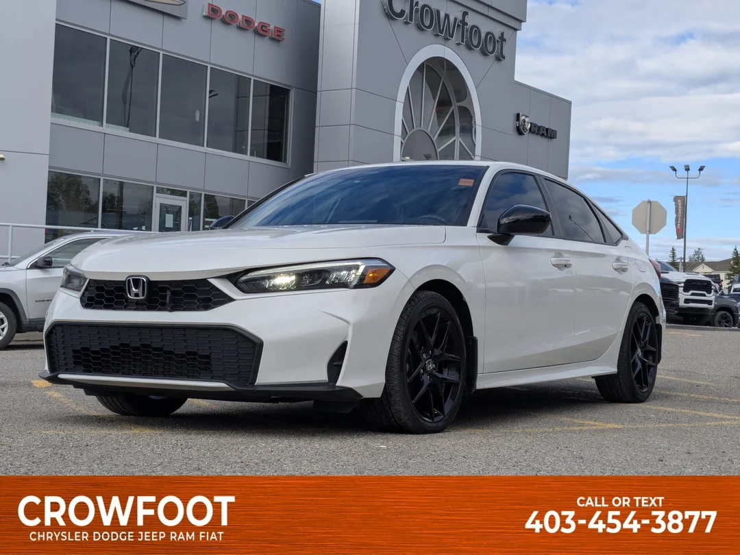 Certified Used 2025 White Honda Sport - - FWD - Honda Sensing Suite - Heated Seats - 9 Touchscreen - Wireless CarPlay & More! image 1