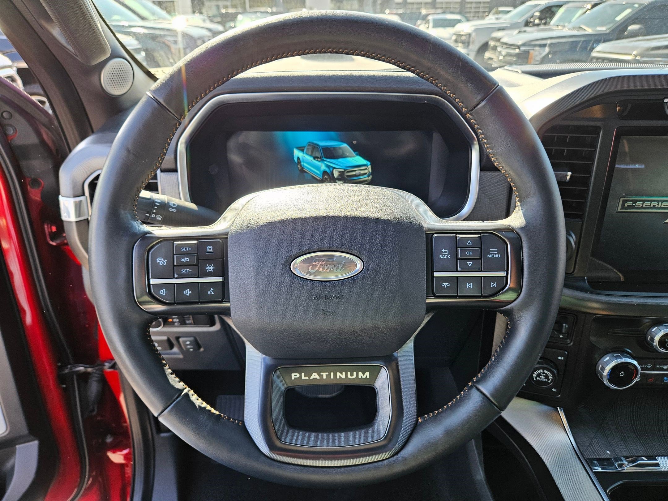 Used 2023 Rapid Red Metallic Tinted Clearcoat Ford Platinum image 17