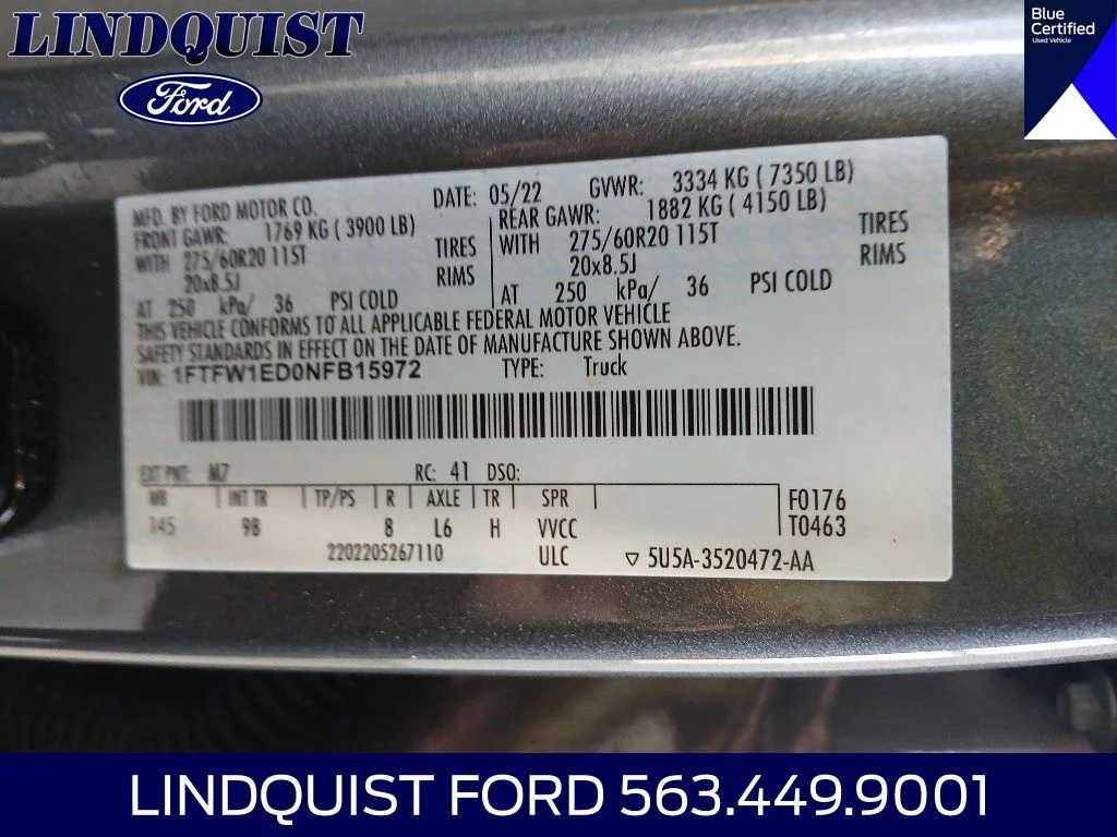 Certified Used 2022 Gray Metallic Ford Platinum image 21