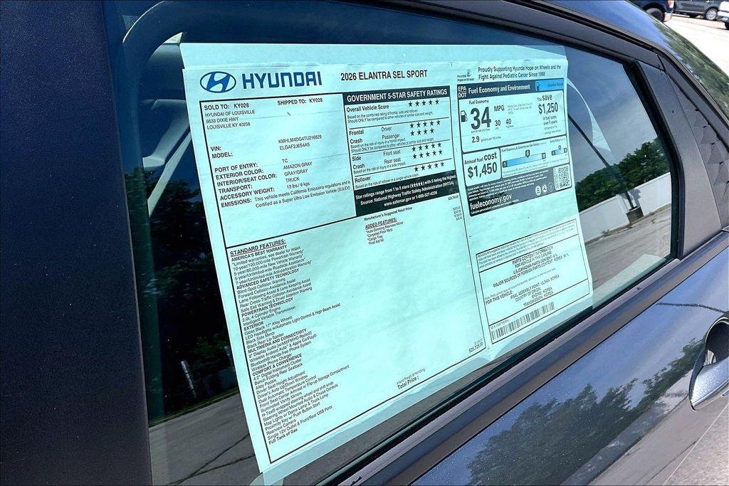 New 2026 Amazon Gray Hyundai SEL Sport image 16