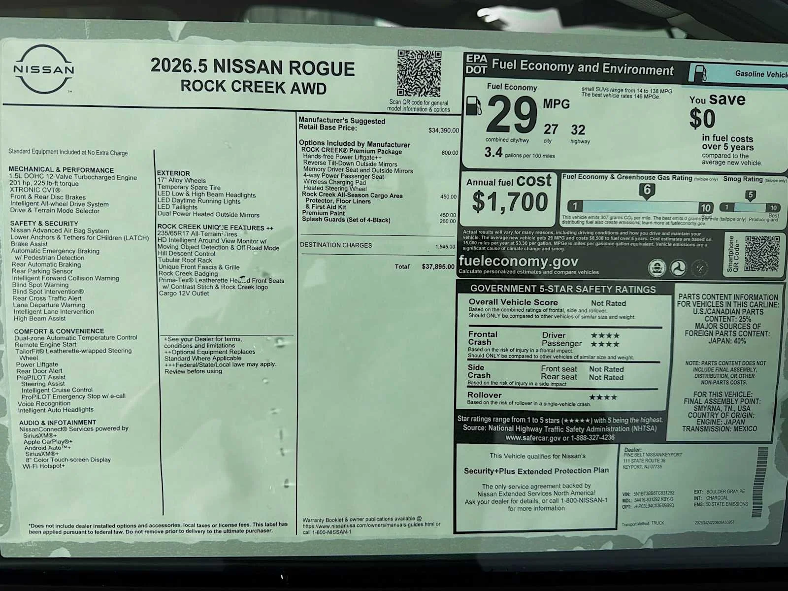 New 2026 Boulder Gray Pearl Nissan Rock Creek® image 6