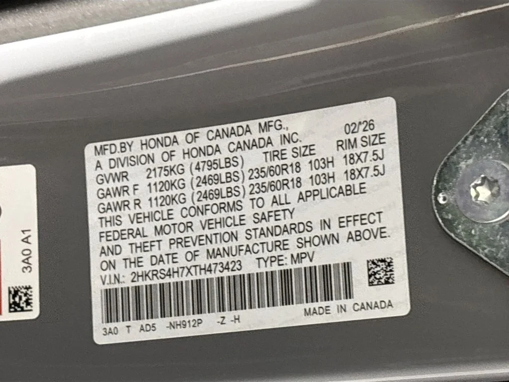 New 2026 Urban Gray Pearl Honda EX-L image 25