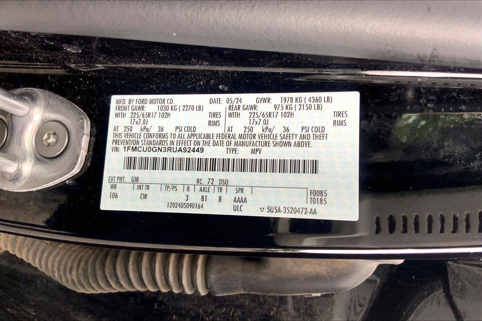 Certified Used 2024 Agate Black Ford Active image 34