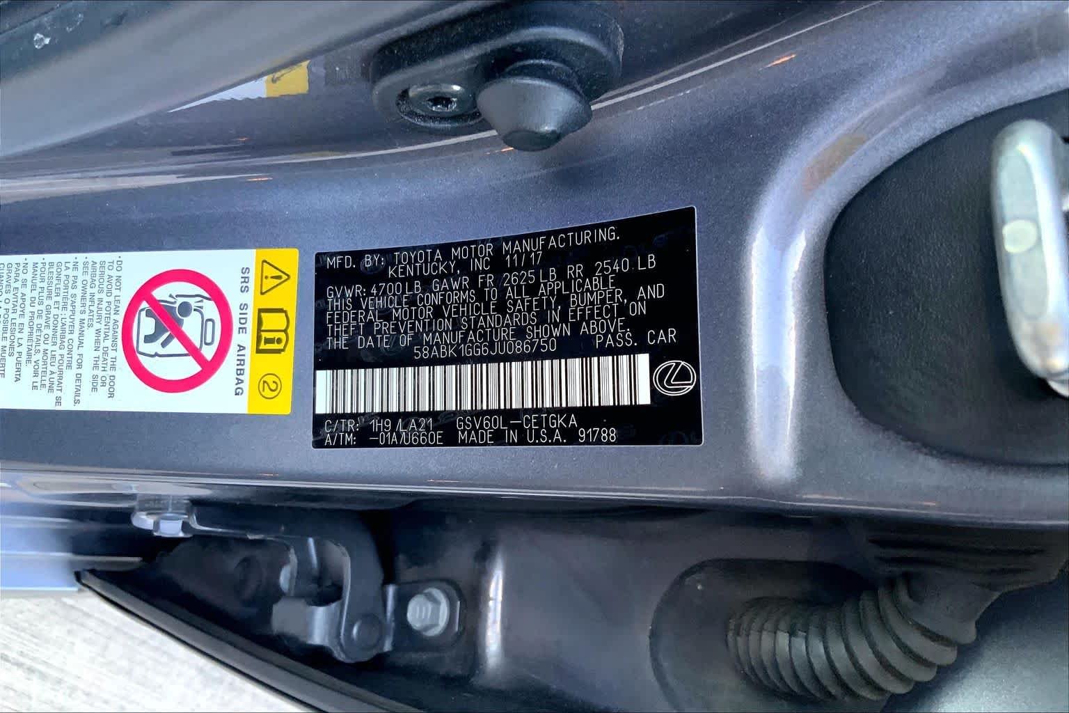 Used 2018 Nebula Gray Pearl Lexus  image 33