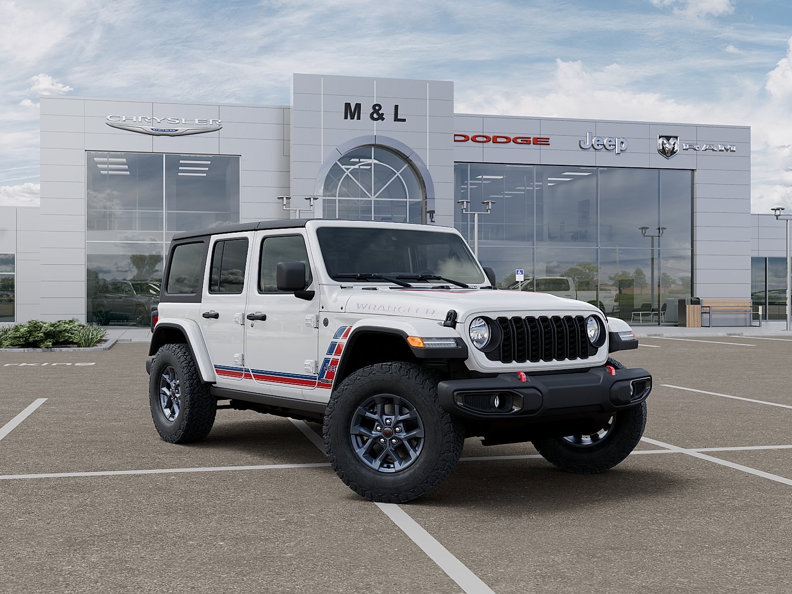 New 2026 Bright White Clear-Coat Exterior Paint Jeep 4-Door Willys 