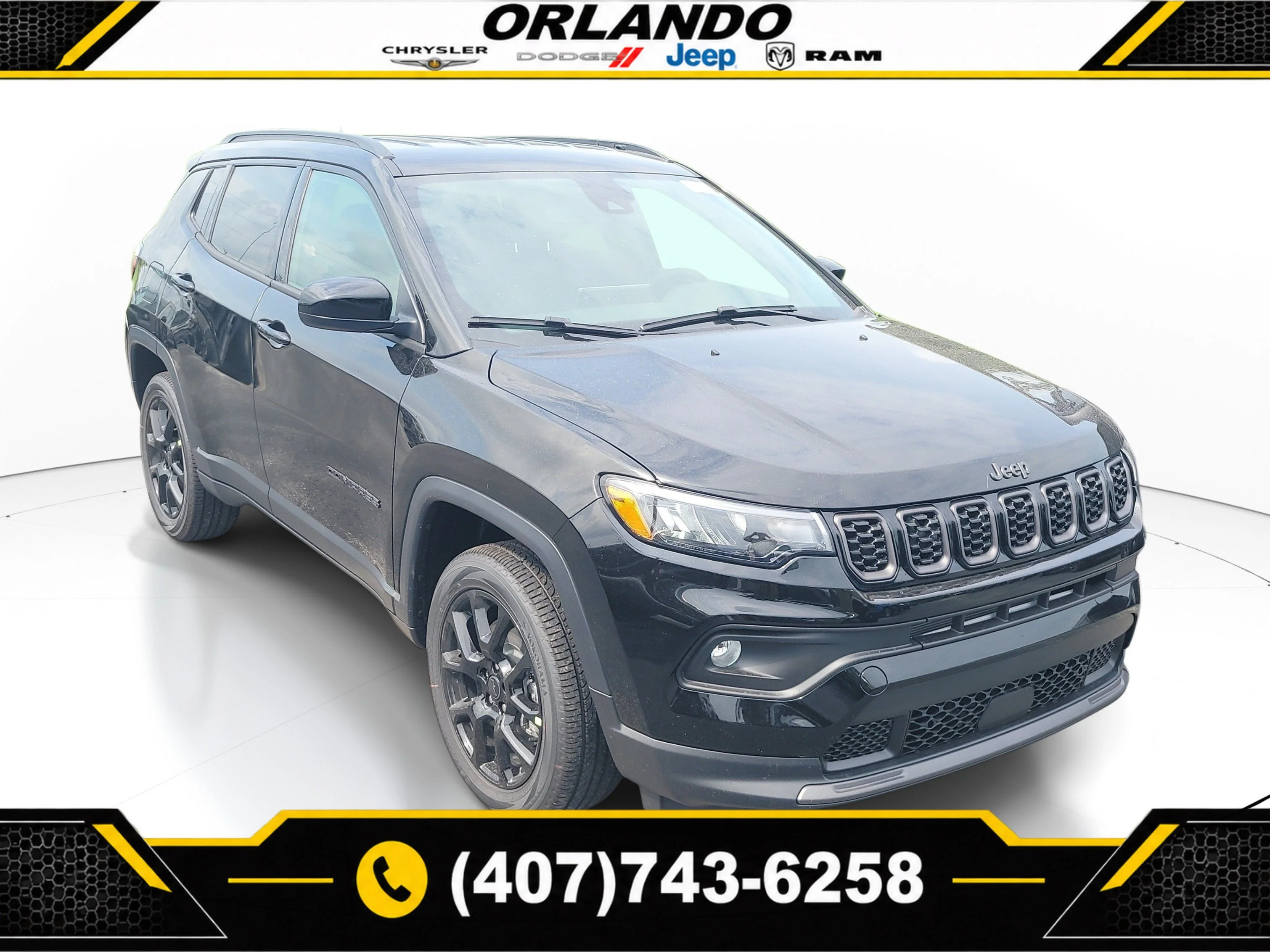 New 2026 Diamond Black Crystal Pearlcoat Jeep Latitude image 1
