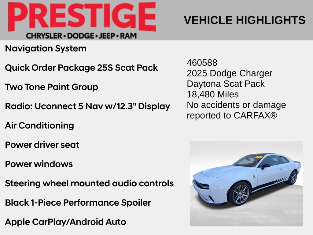 Used 2025 Dodge Charger Daytona Scat Pack with VIN 2C3CDBDKXSR547444 for sale in Las Vegas, NV