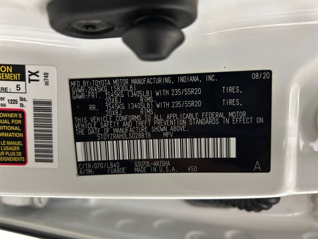 Used 2020 White Toyota Limited image 20