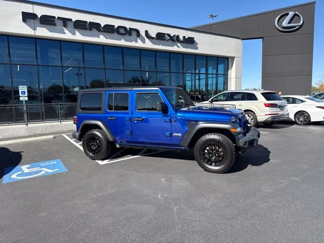 Used 2018 Blue Jeep Unlimited Sport image 2