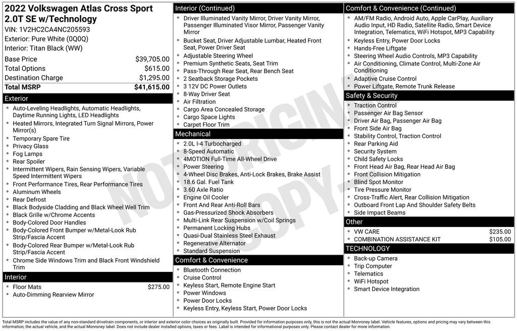 Certified Used 2022 Pure White Volkswagen 2.0T SE w/Technology image 3