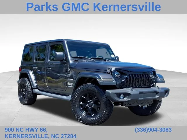 Used 2018 Gray Jeep Unlimited Sahara image 1