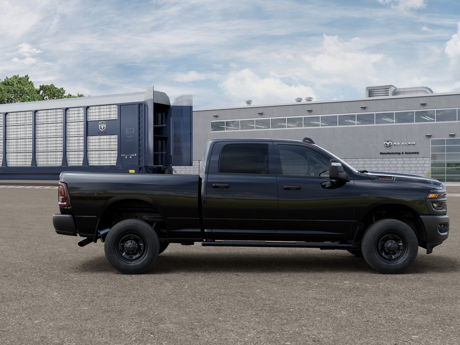 New 2027 Diamond Black Crystal Pearl-Coat Exterior Paint RAM Tradesman image 21