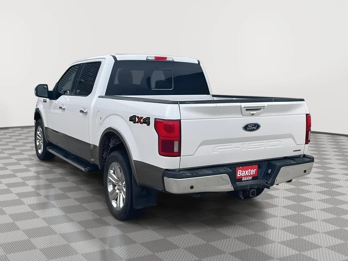 Used 2019 White Platinum Metallic Tri-Coat/Stone Gray Ford LARIAT image 5