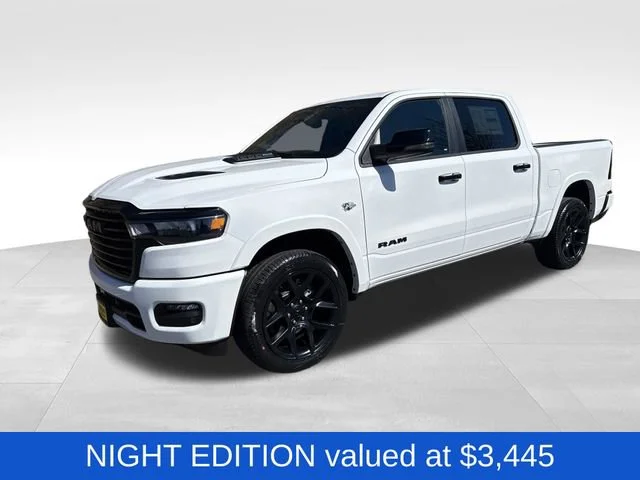 New 2026 Bright White Clear-Coat Exterior Paint RAM Laramie image 3