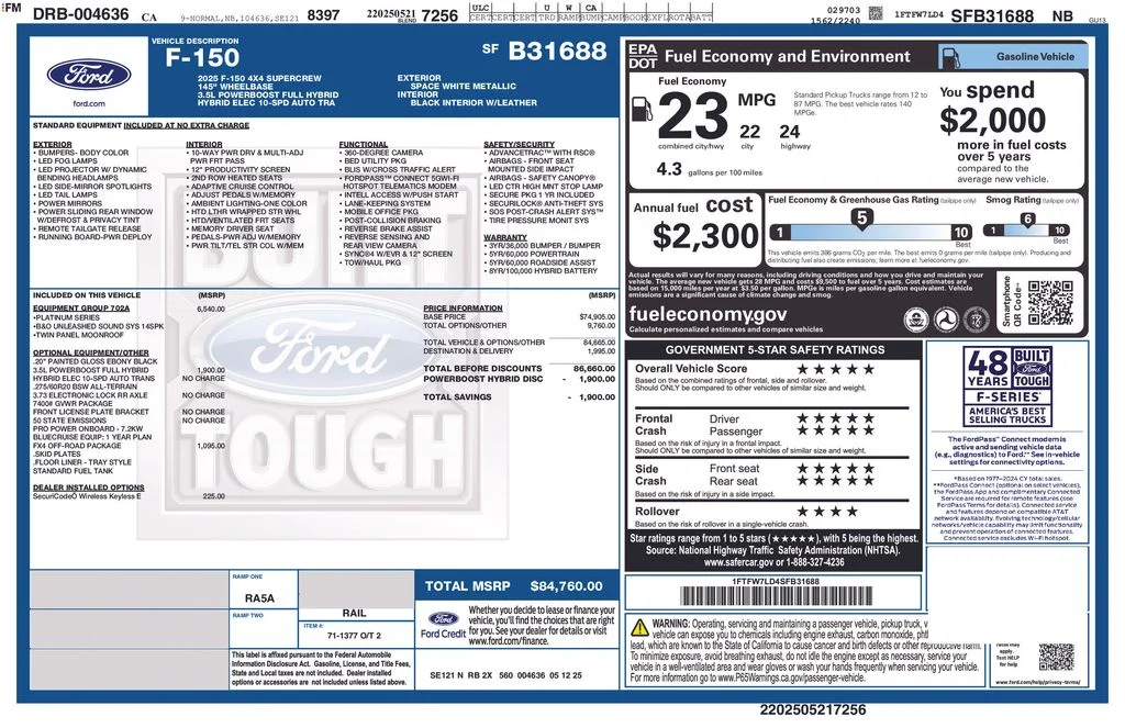 2025 Ford F-150 Platinum - Photo 2