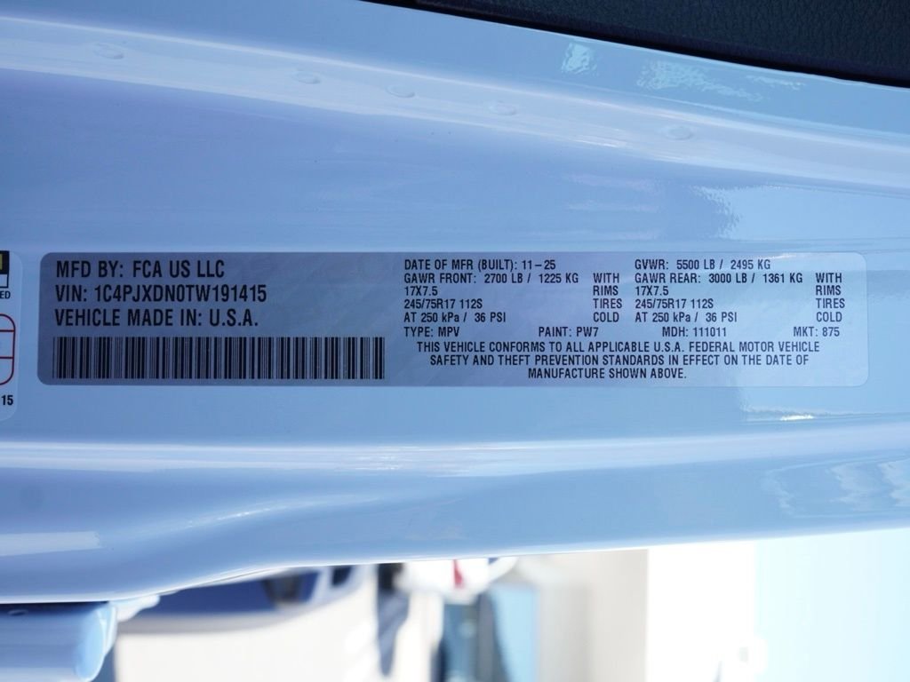 New 2026 Bright White Clear-Coat Exterior Paint Jeep Sport image 30