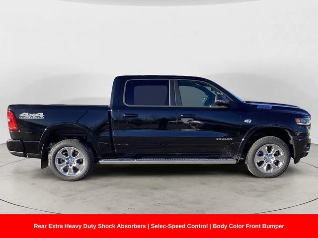 New 2026 Diamond Black Crystal Pearlcoat Ram BIG HORN CREW CAB 4X4 5