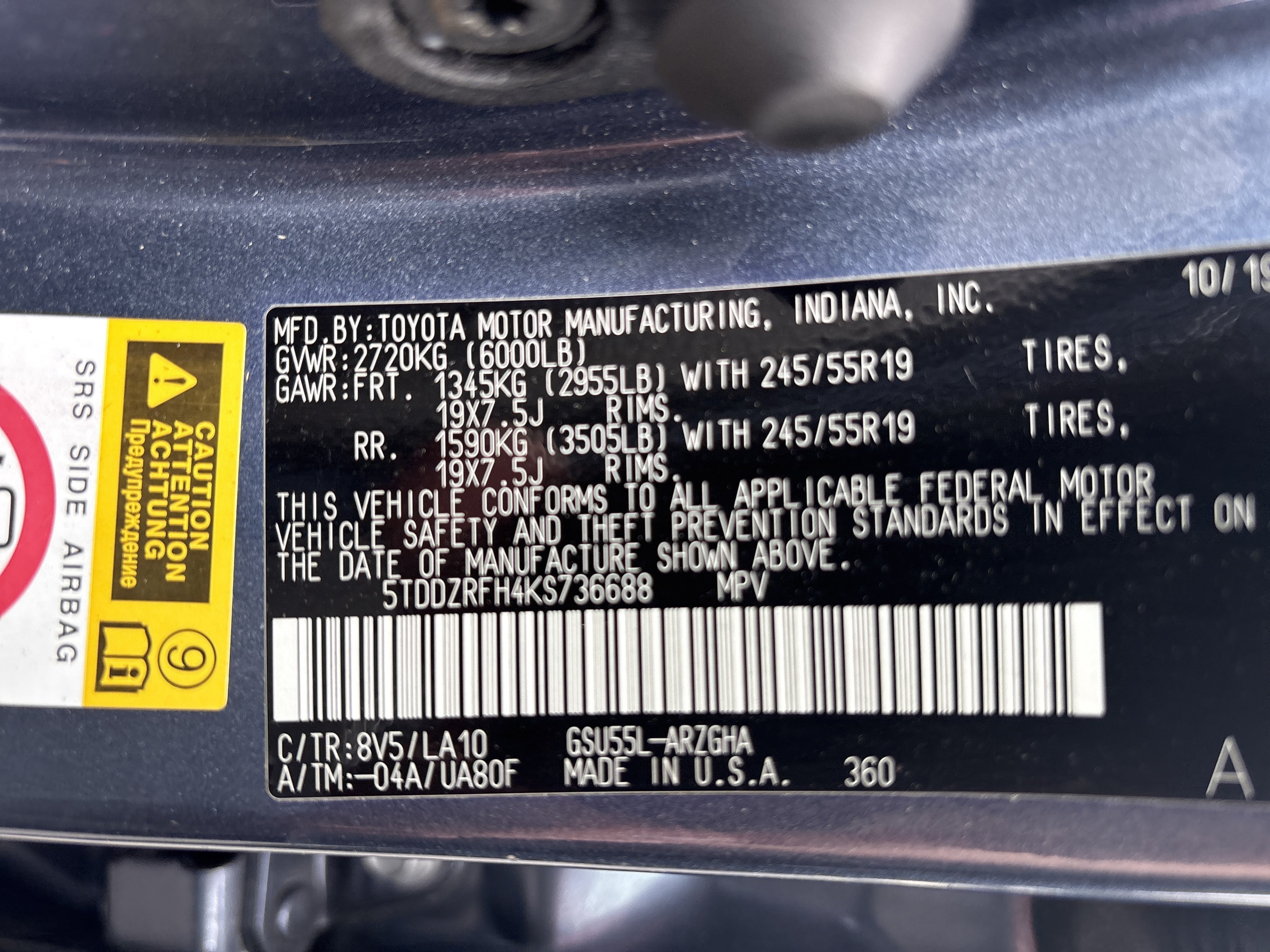 Used 2019 Shoreline Mist Toyota Limited Platinum image 5