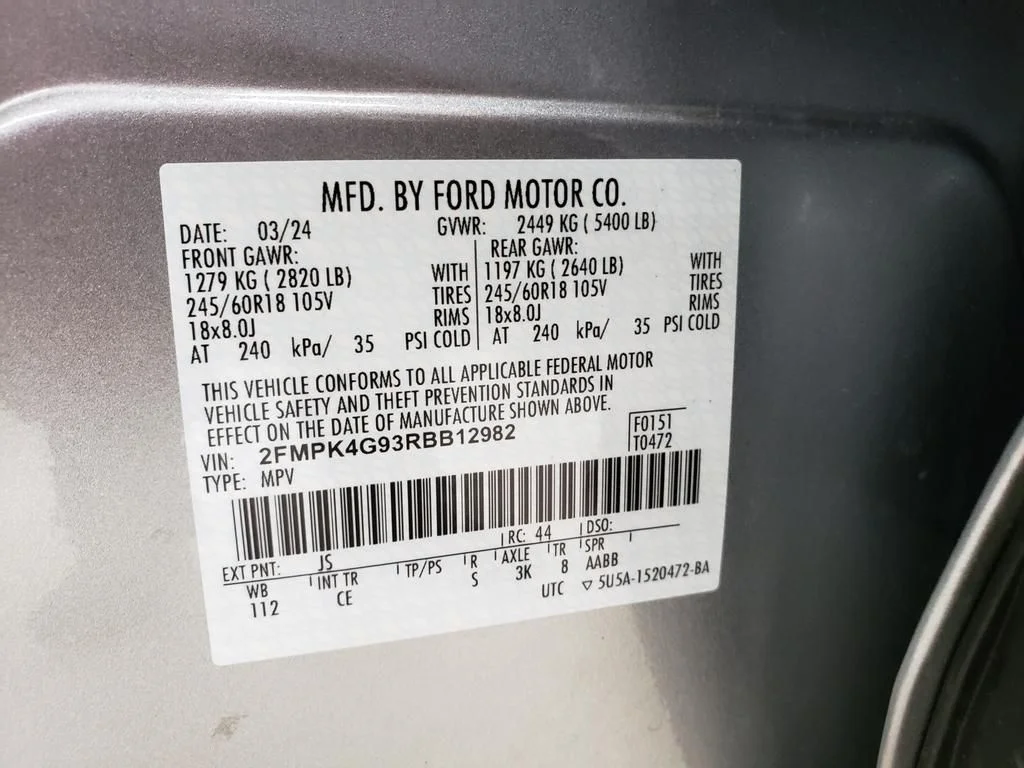 Certified Used 2024 Silver Metallic Ford SE image 27