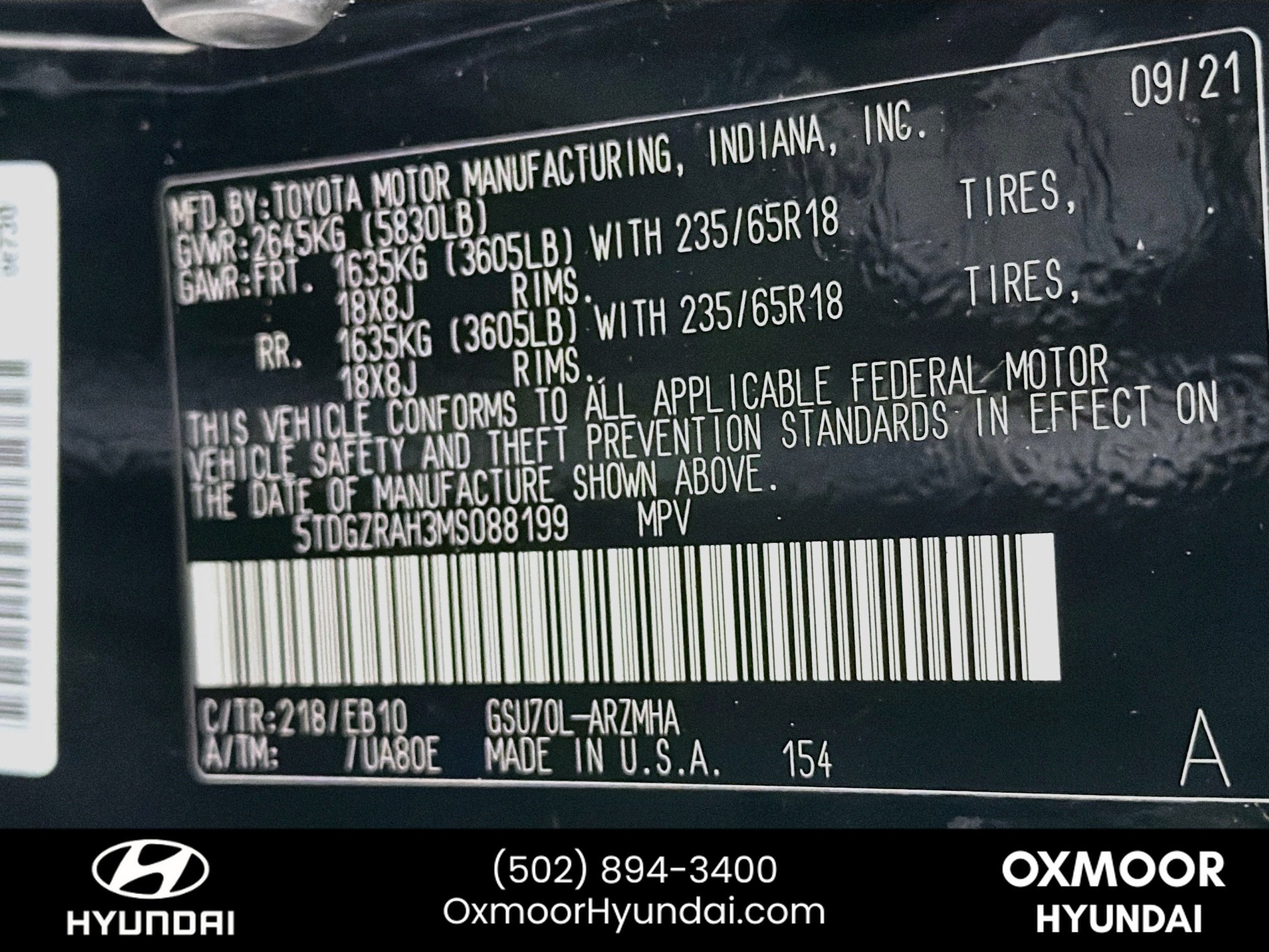 Used 2021 Midnight Black Metallic Toyota XLE image 34
