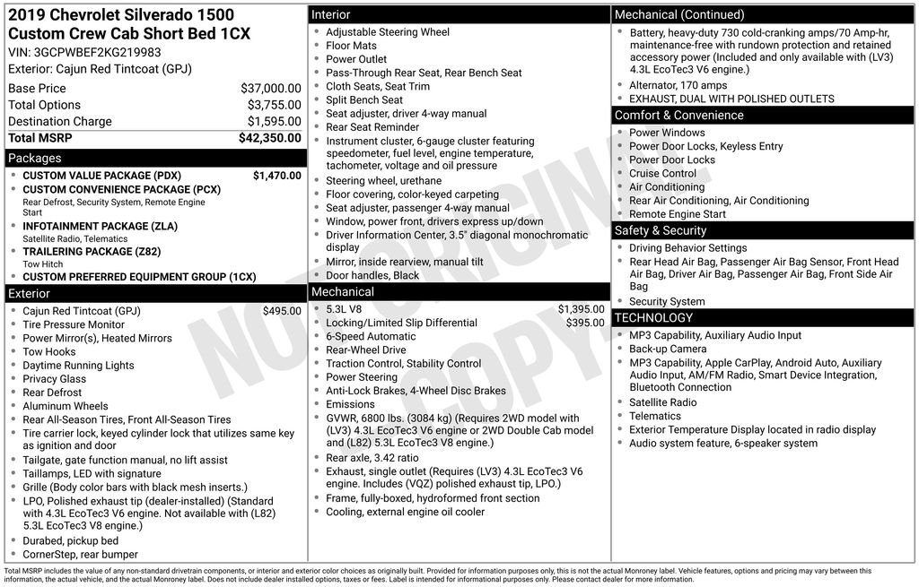 Used 2019 Red Chevrolet Custom image 9