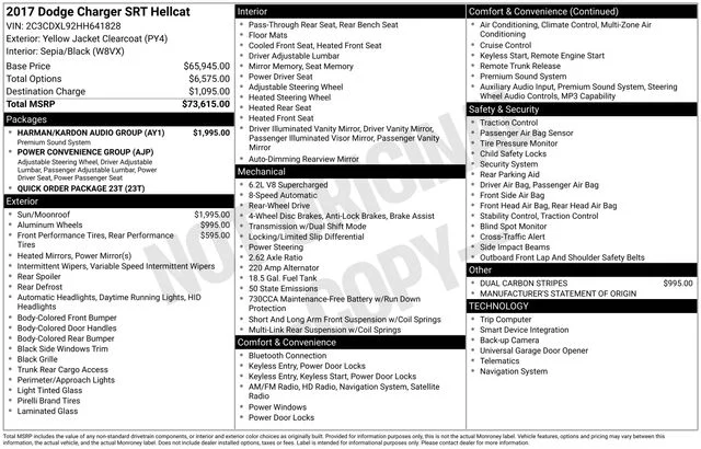 Used 2017 Yellow Dodge SRT Hellcat image 40
