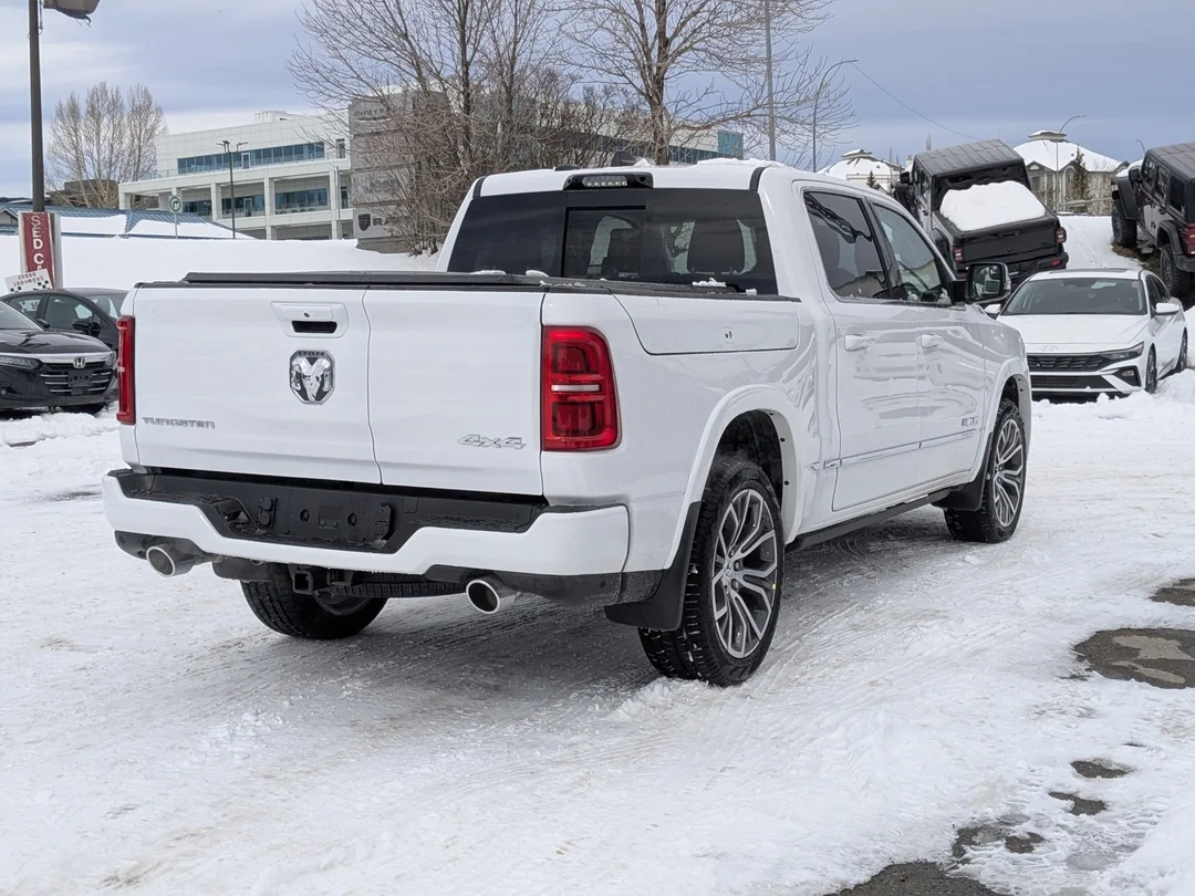 New 2026 White RAM Tungsten - - Hurricane HO Turbo - Multi-Function Tailgate - Prem Lthr - Trailer Brake & More! image 8