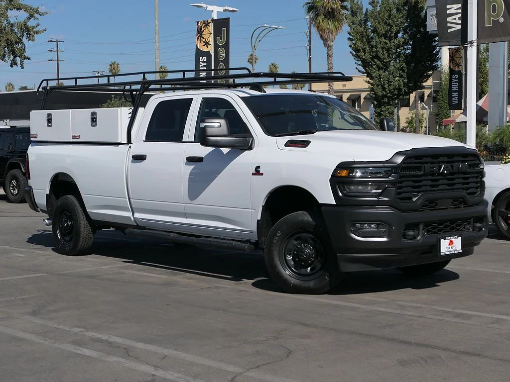 New 2025 Bright White Clear Coat RAM Tradesman Crew Cab 4x4 8