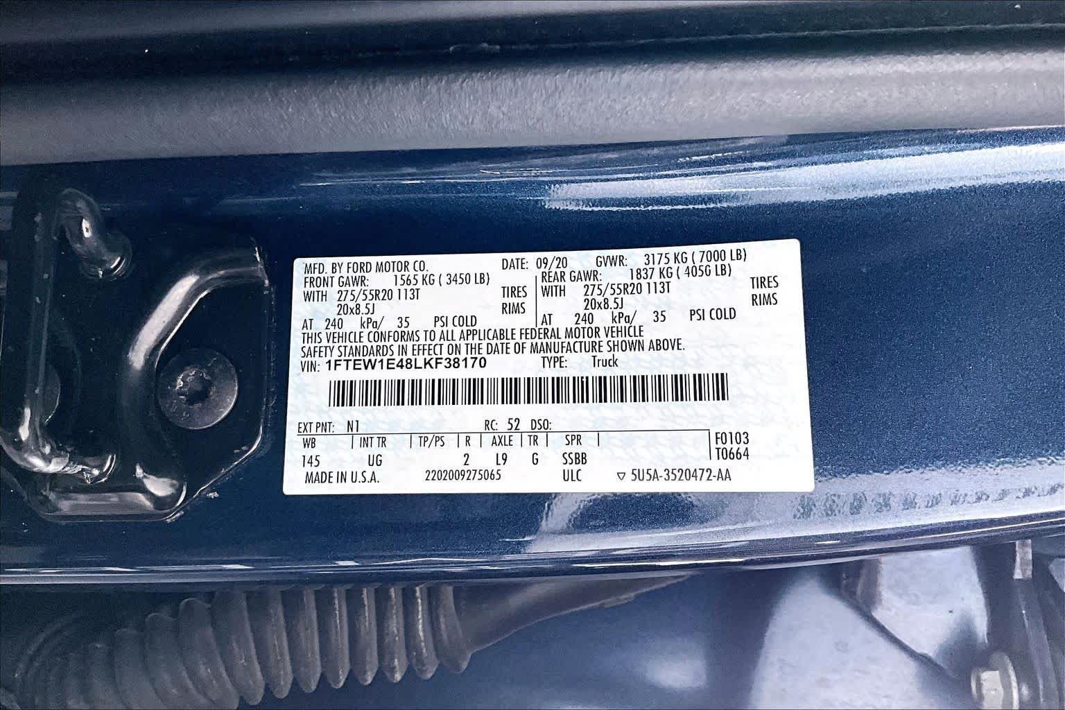 Used 2020 Blue Jeans Metallic Ford XLT image 31